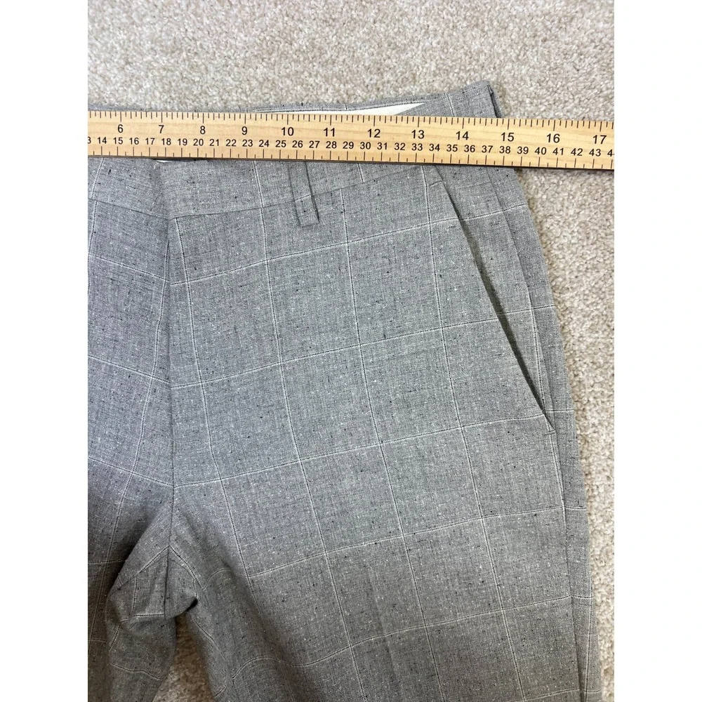 J. Crew Ludlow Slim‎ Fit Plaid Wool Silk Dress Pants Mens 28x32 Gray